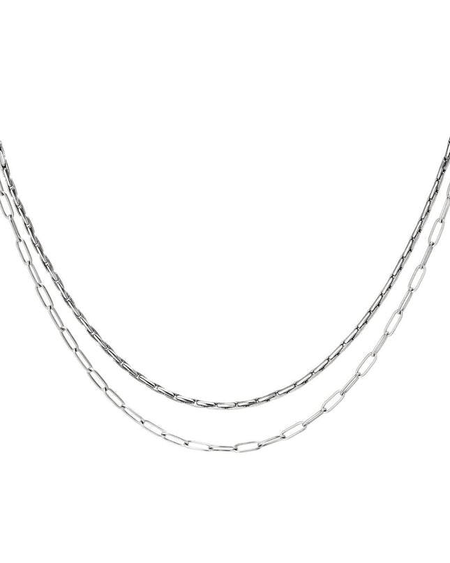 Dubbele roestvrijstalen ketting Goud kleur Stainless Steel