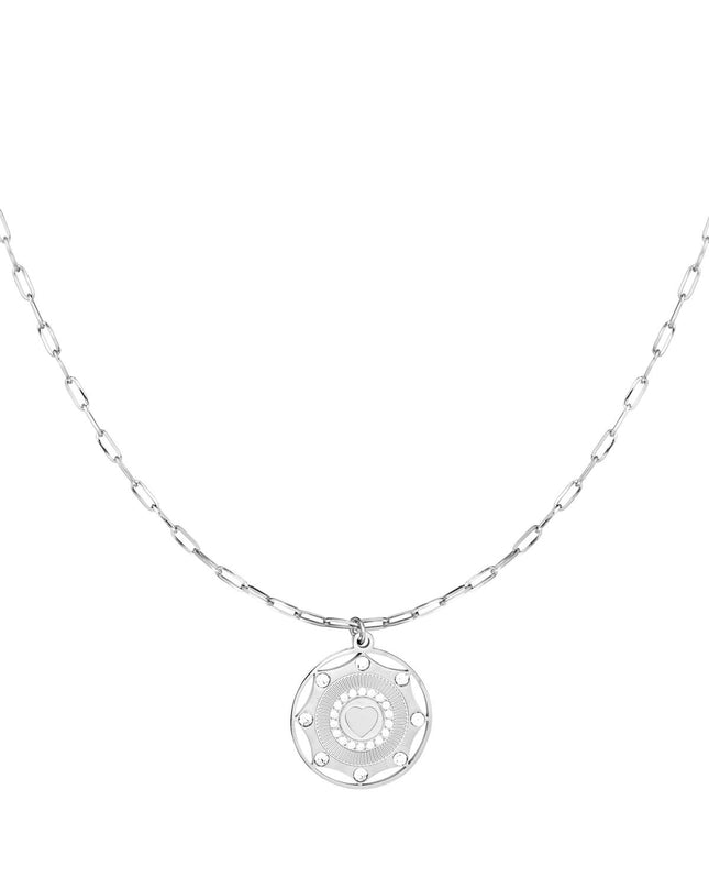 Roestvrijstalen ketting hart amulet Goud kleur Stainless Steel