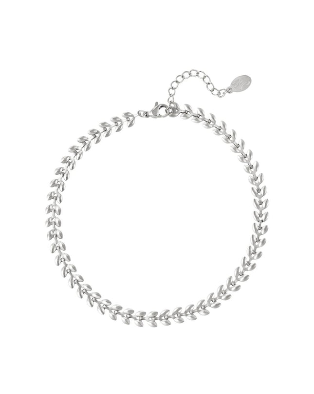 Enkelbandje bladeren Goud kleur Stainless Steel