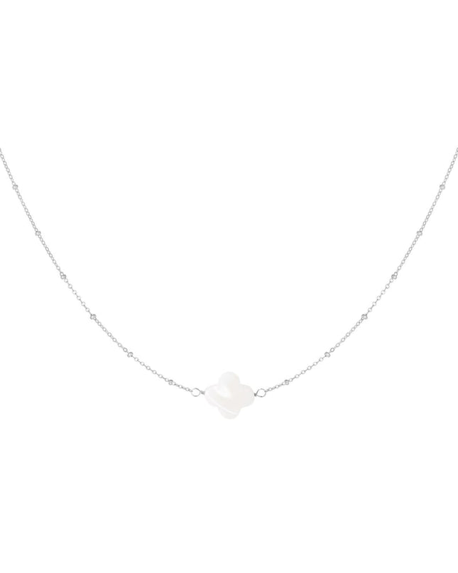 Ketting zeeschelp klaver Goud kleur Stainless Steel