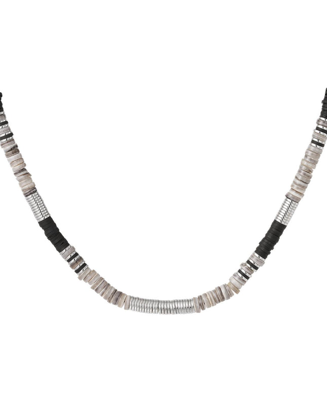 Ketting verschillende kralen Paars polymer clay