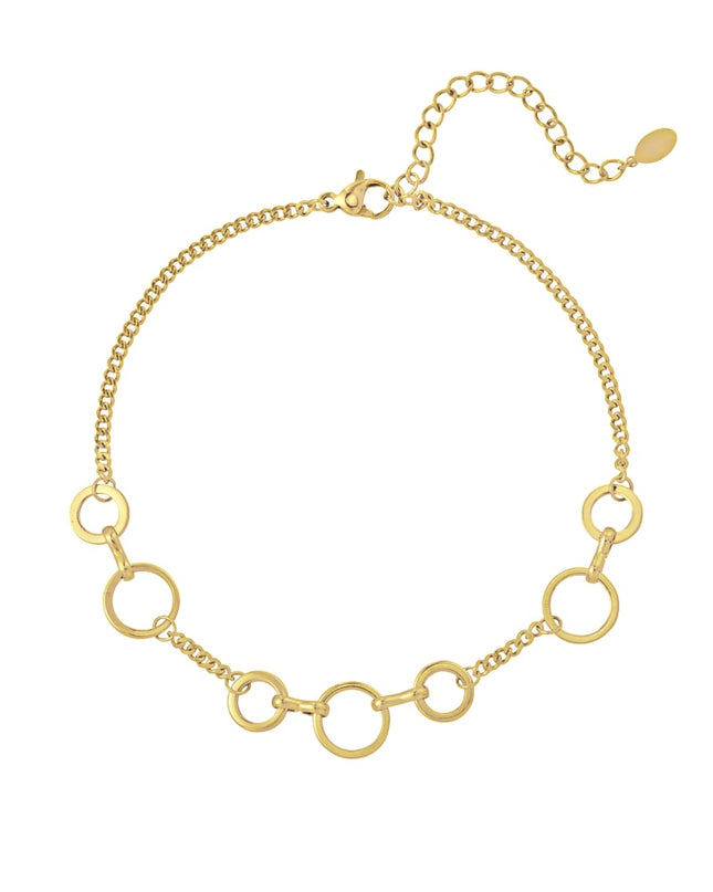 Anklet circles - Silver Color color