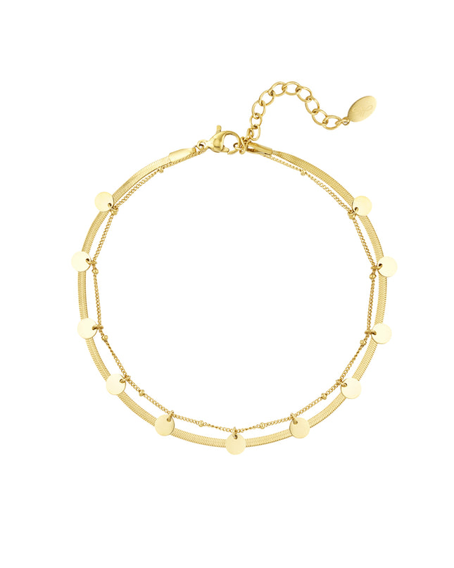 enkelbandje dubbellaags cirkels