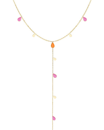 lange ketting emaille druppel