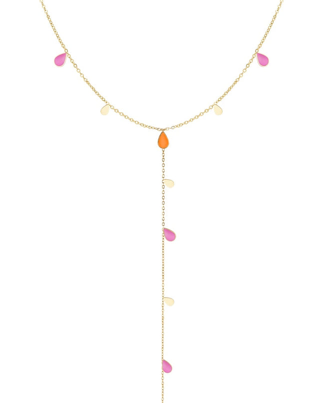 lange ketting emaille druppel