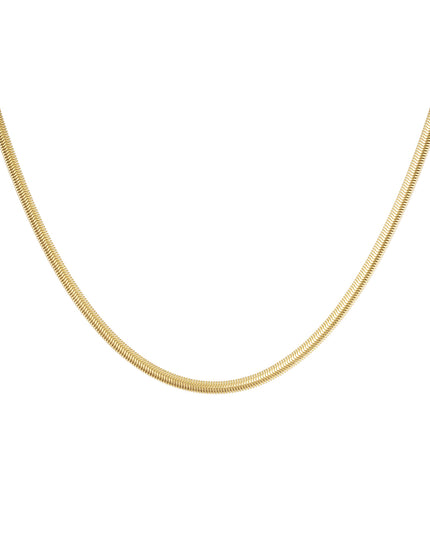Ketting plat met print - Goud kleur-4.0MM