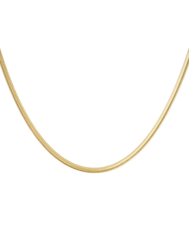 Ketting plat met print - Goud kleur-4.0MM