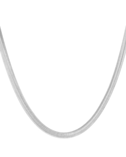 Unisex ketting plat met structuur - Goud kleur-6.0MM