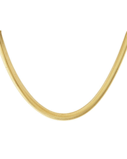 Unisex ketting plat gevlochten - zilver-8.0MM