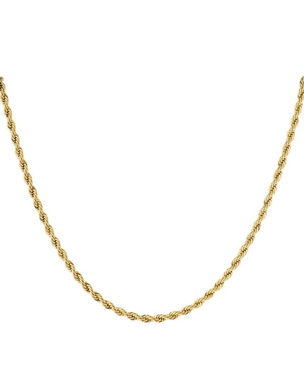 Unisex gedraaide ketting lang 60cm - Goud kleur-4.0MM