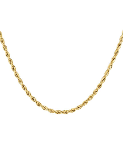 Unisex ketting gedraaid - Goud kleur-4.5MM