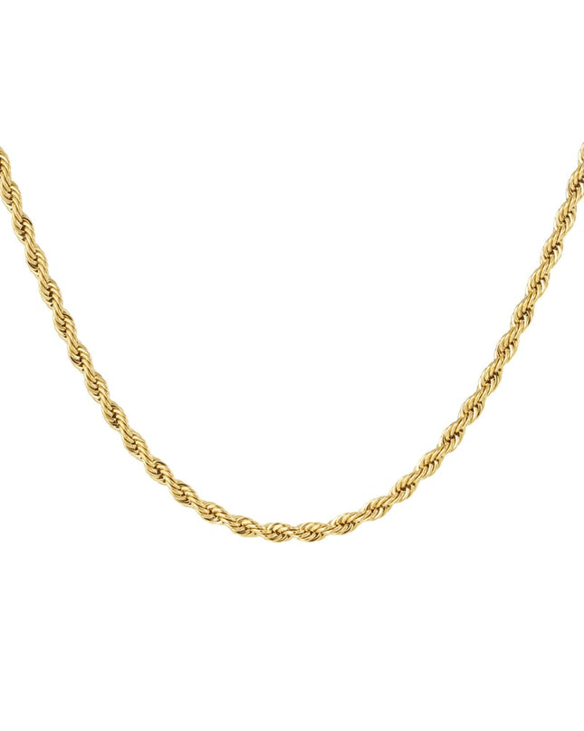 Unisex ketting gedraaid - Goud kleur-4.5MM
