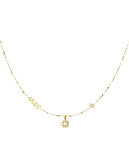 bolletjes ketting met hope en hangers