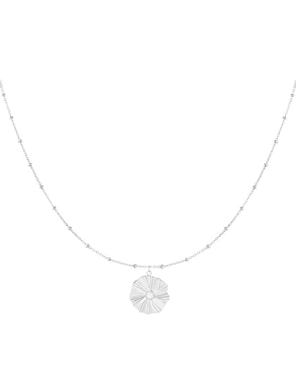 bolletjes ketting met simpele bloem