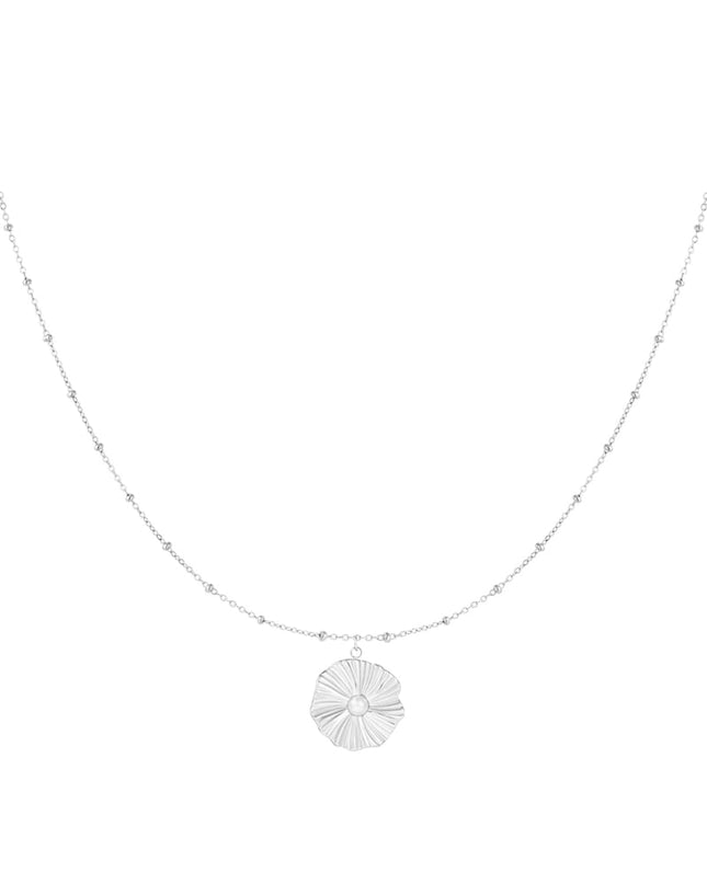 bolletjes ketting met simpele bloem