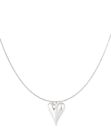 bolletjes ketting met iconische hart groot