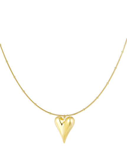 bolletjes ketting met iconische hart groot