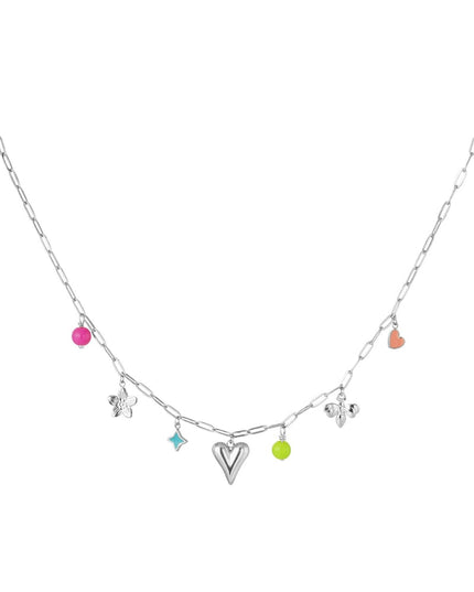 bedel ketting met kleurrijke bedels