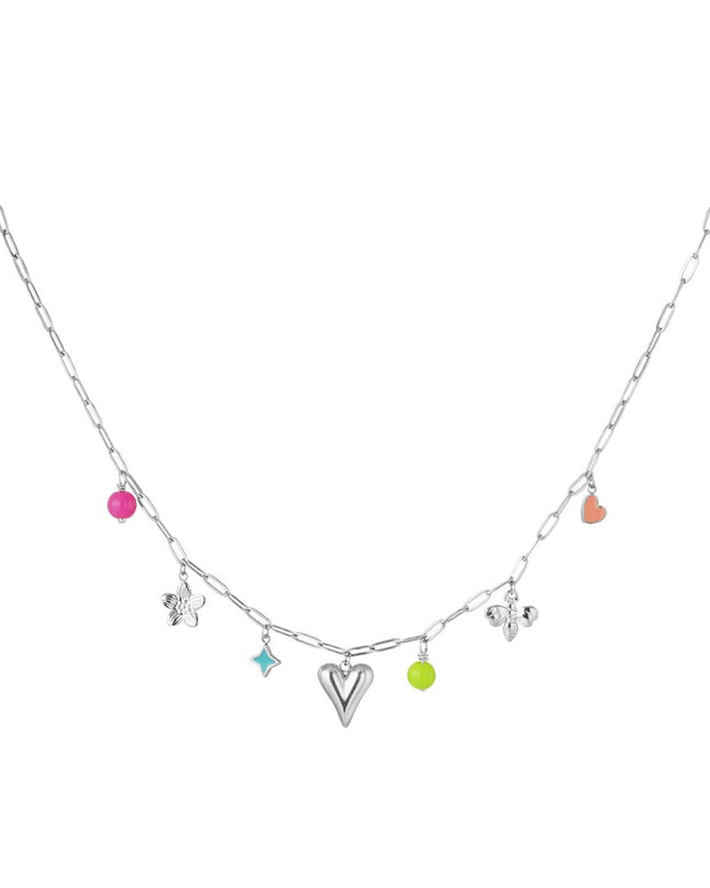 bedel ketting met kleurrijke bedels