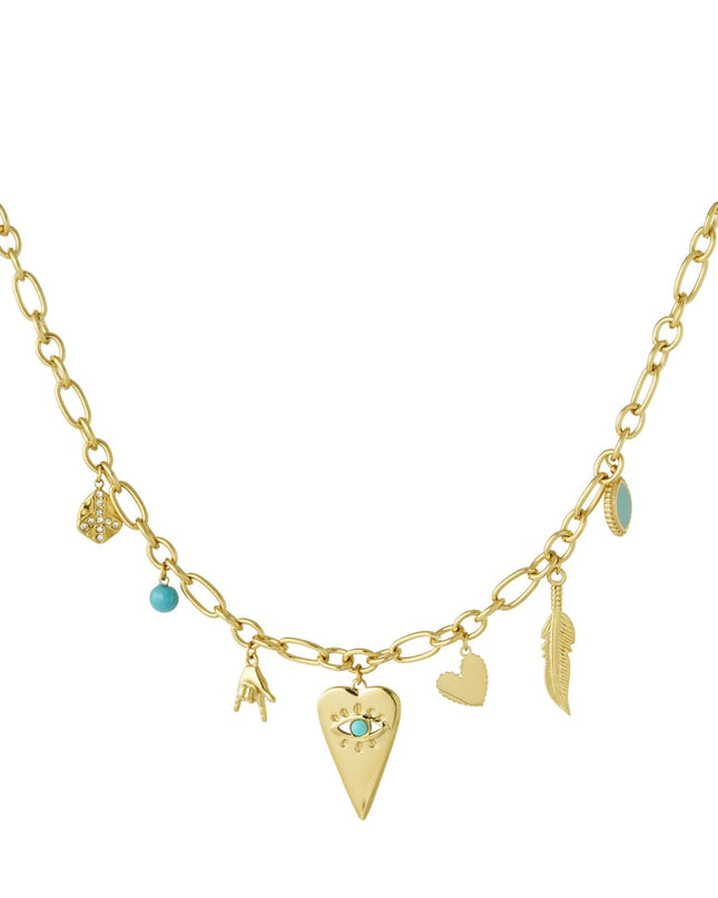 bedel ketting met vrolijke bedels