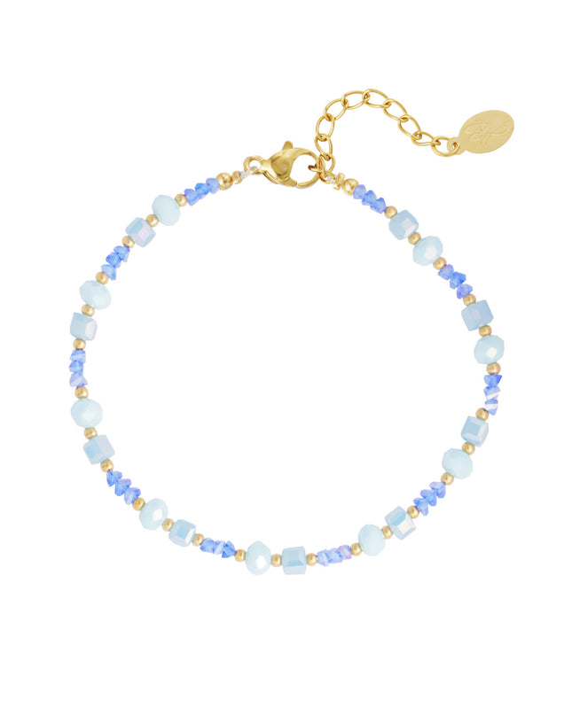 Strand vibe enkelbandje - groen/Goud kleur