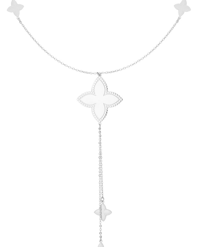 lange ketting met verschillende klaver bedels