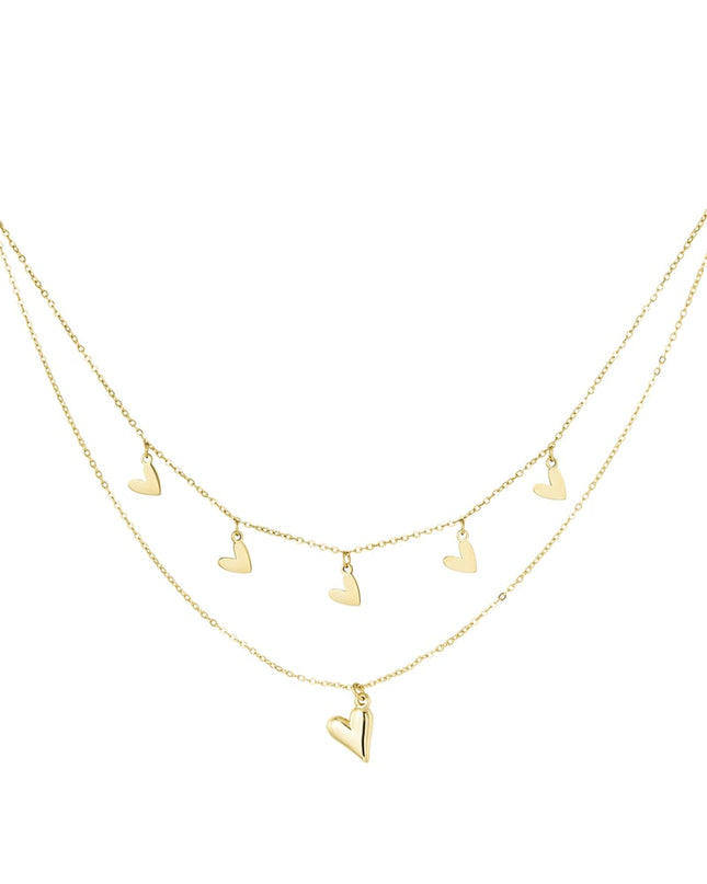 dubbele hart ketting