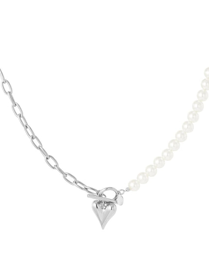 parel ketting met hartjes