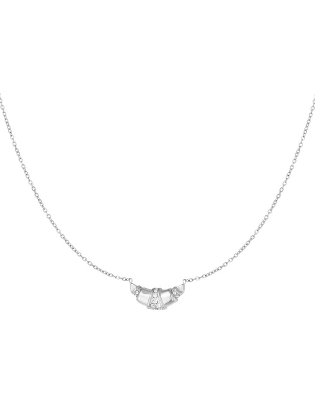 glitter croissant ketting