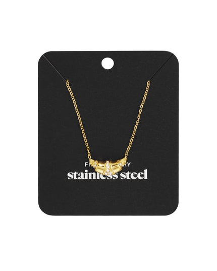 glitter croissant ketting