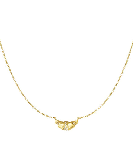 glitter croissant ketting