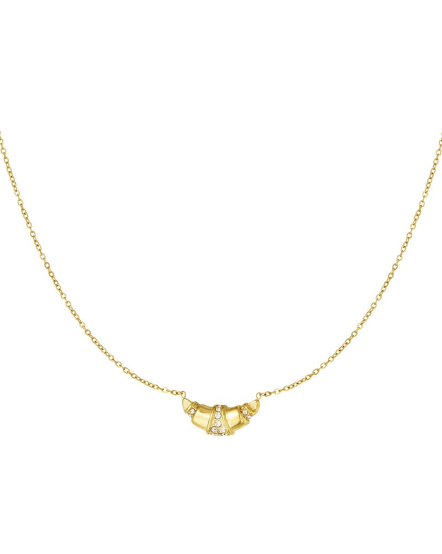 glitter croissant ketting