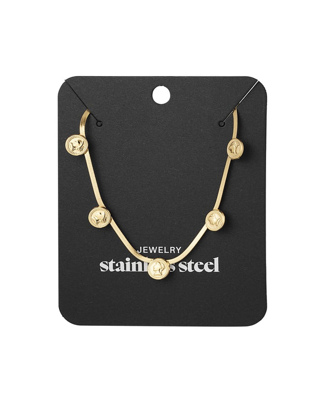 coin flat chain ketting