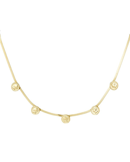 coin flat chain ketting