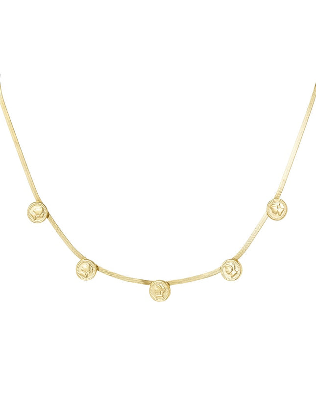 coin flat chain ketting