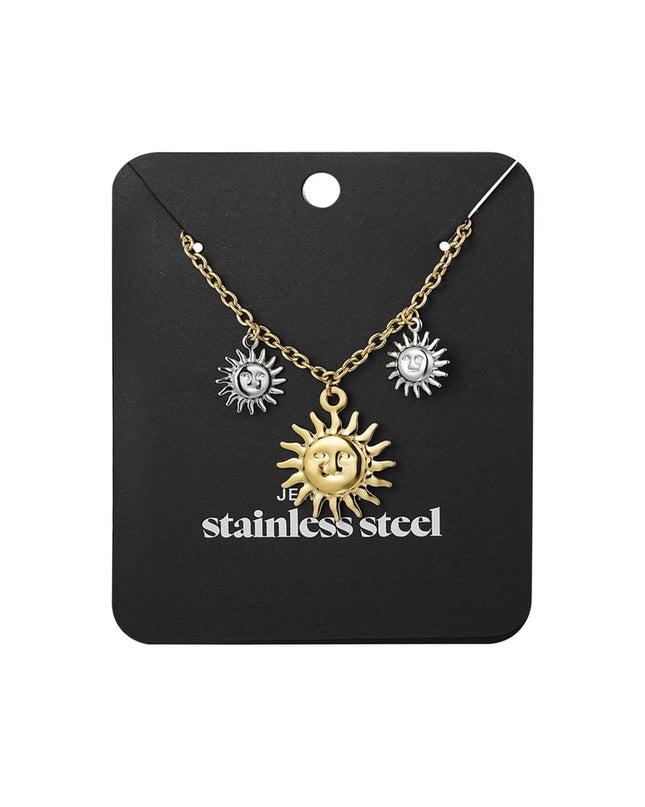 Ketting shimmering sun - Goud kleur zilver