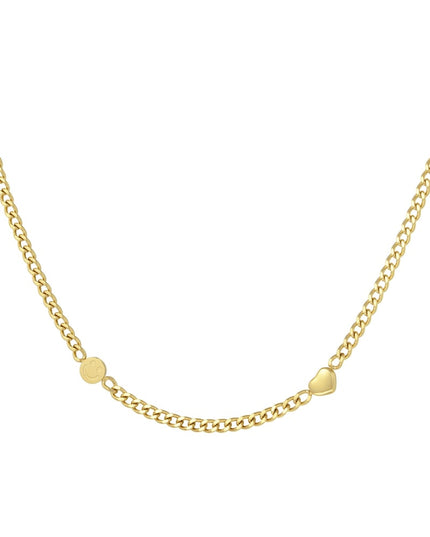 smile & heart chain ketting