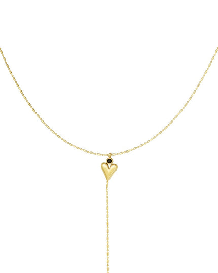 classic heart & pearl ketting