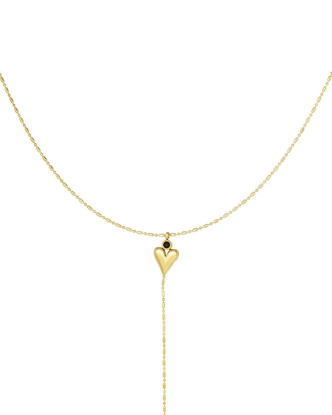 classic heart & pearl ketting