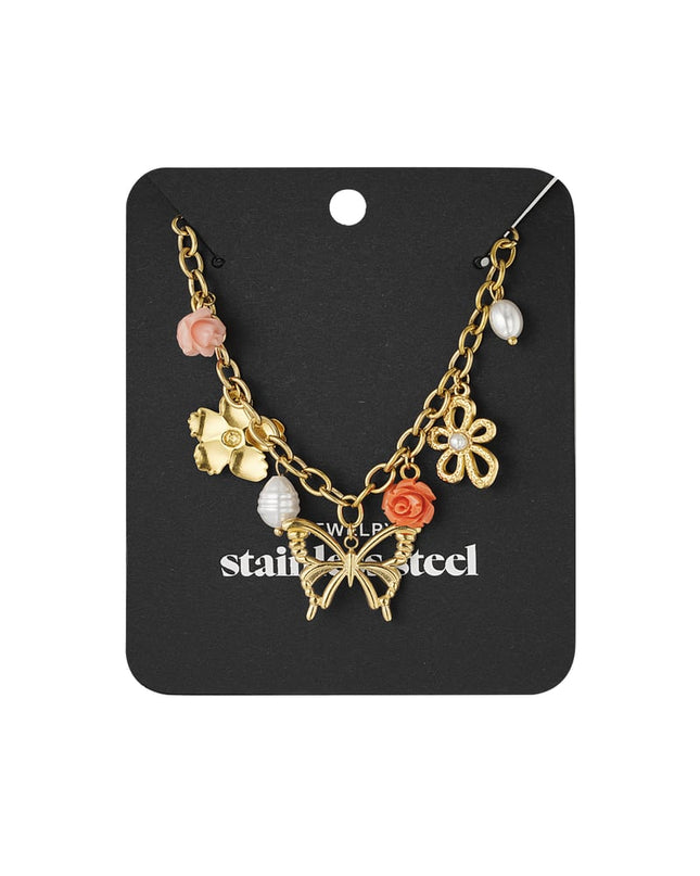 Cheerful charms ketting  -Goud kleur