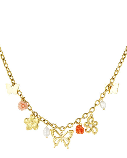 Cheerful charms ketting  -Goud kleur