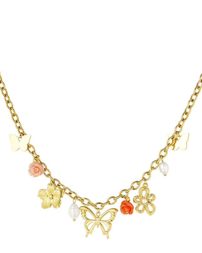 Cheerful charms ketting  -Goud kleur