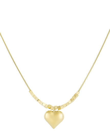 trendy heart ketting