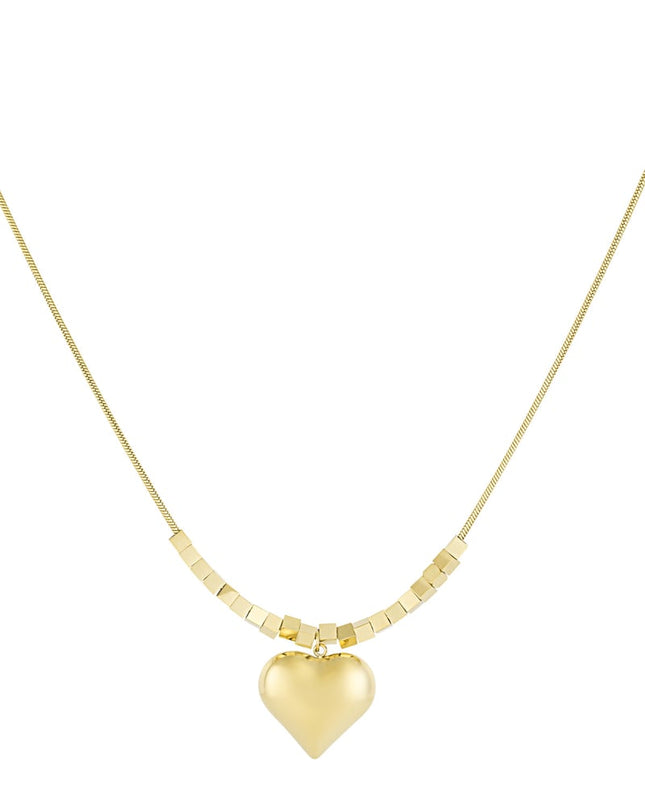 trendy heart ketting