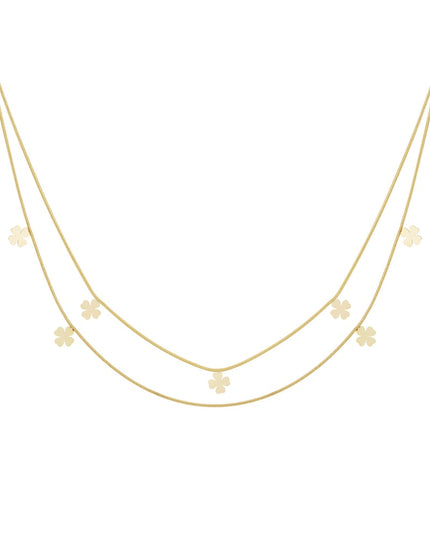 dubbele klaver ketting