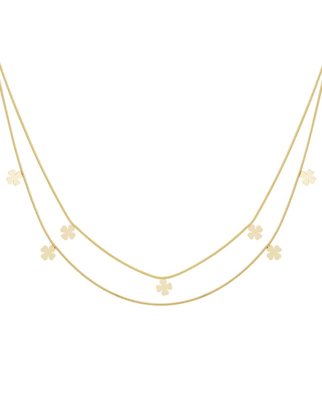 dubbele klaver ketting