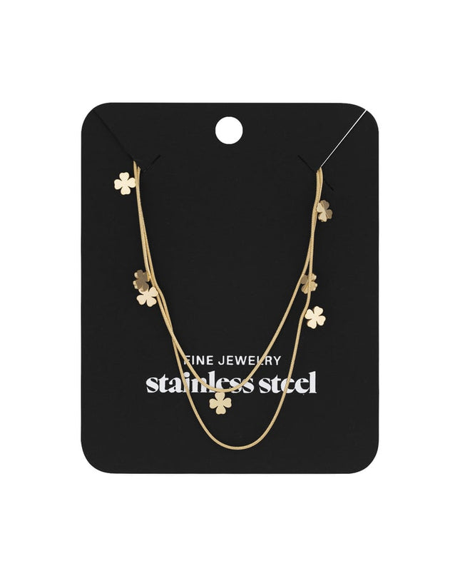 dubbele klaver ketting