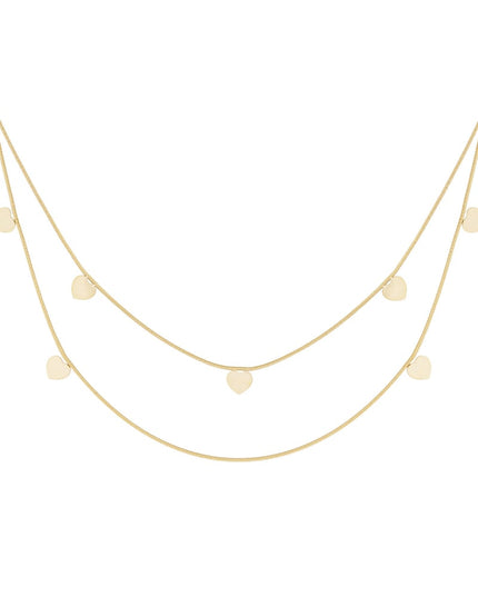 dubbele hart ketting