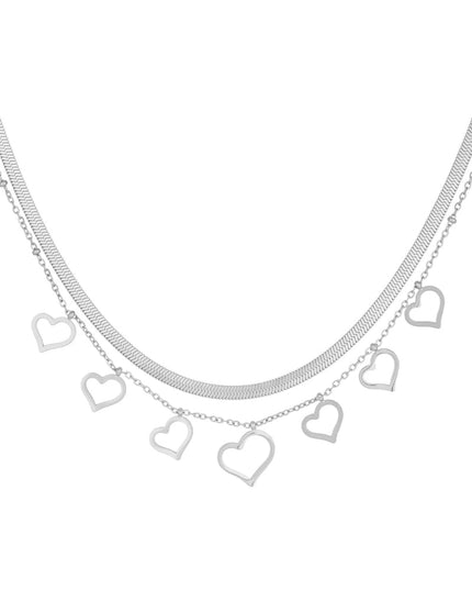 chunky heart ketting