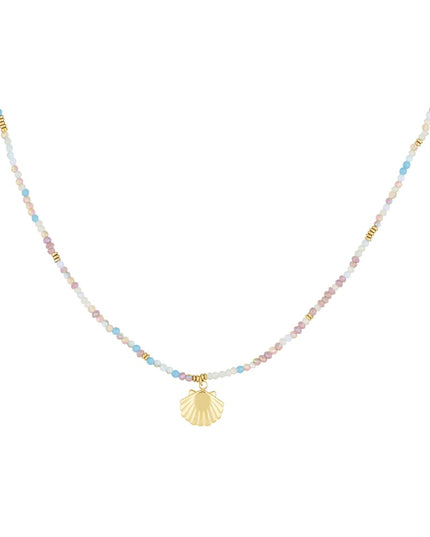 Kleurvolle schelp Ketting - Blue Gold